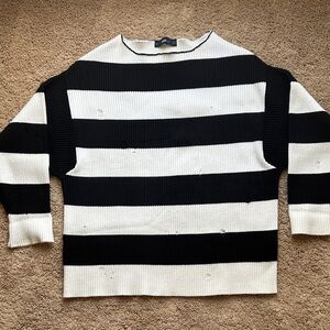 Zara long striped heavy knit sweater
